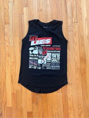 Guns N' Roses Lies Black Tank Top Sleeveless T-shirt Bravado XS GNR Rock 50/50